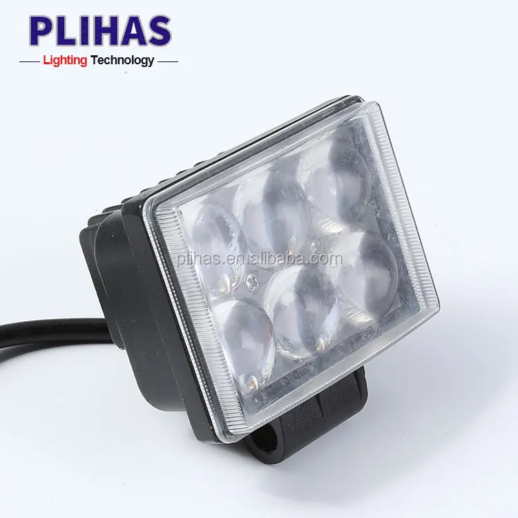 IP67 Waterproof 12V 24V Input 3 Inch 1000LM Amber 18W LED Work Lights for Truck Pickup Bumper