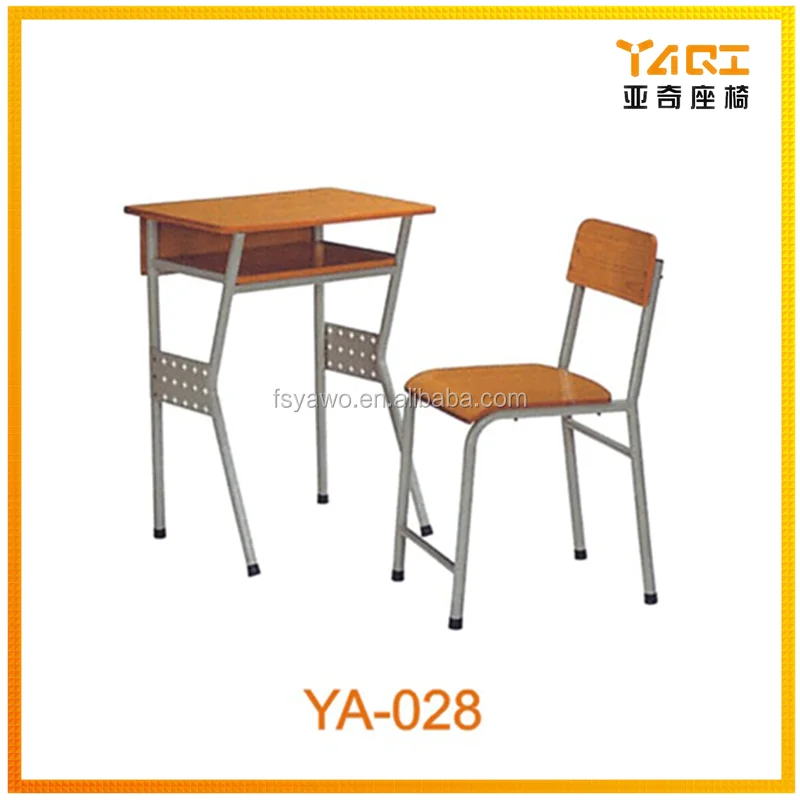 Good iron metal material student furniture used school desk chair