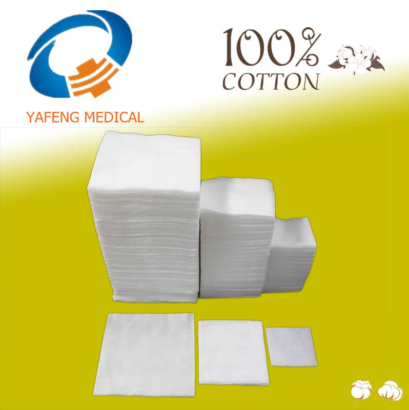 Высокое качество абсорбирующая марля медицинская non сплетенная газовая тампоны