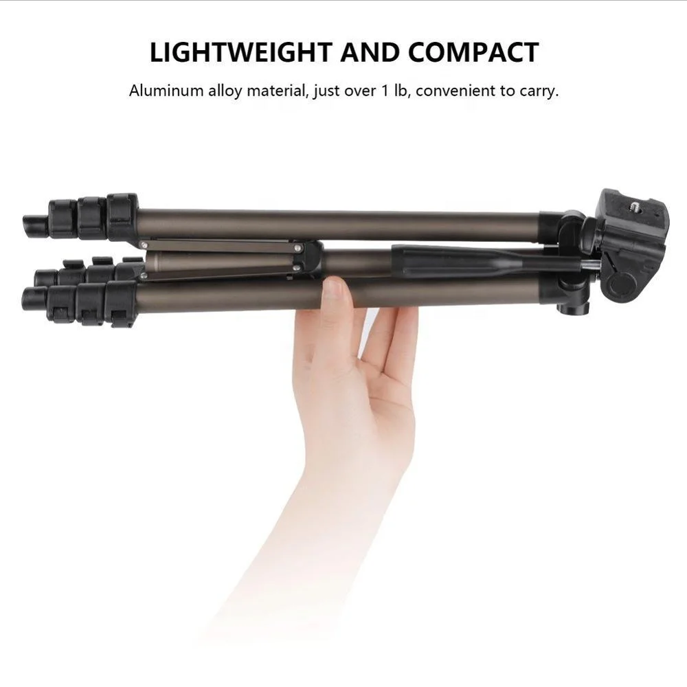 50 Inch Lightweight Camera Tripod Phone Cellphone Tripod