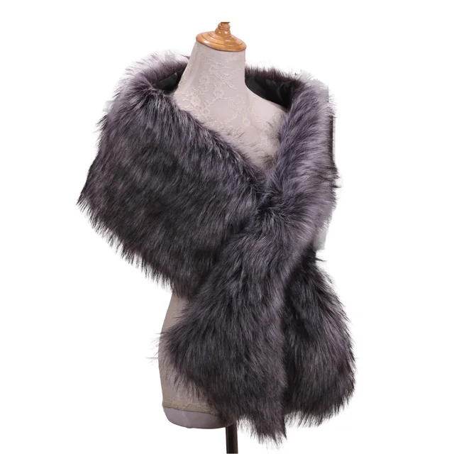 
New Long Thick Muffler Faux Rabbit Fur Collar Super Soft Faux Fur Shawl 
