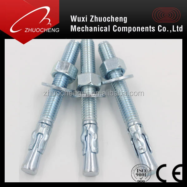 Hot sale A2 A4 anchor bolt M20 with nut and washer iso9001 certificated