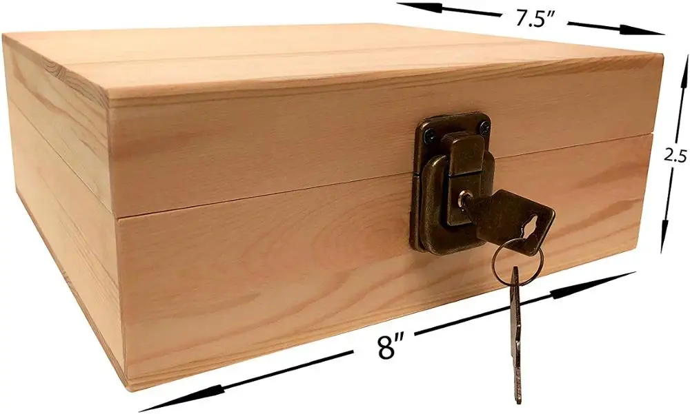 Locking Stash Box with Rolling Tray - Stash Box with Lock and Key - Stash Boxes Compartment Storage for Accessories