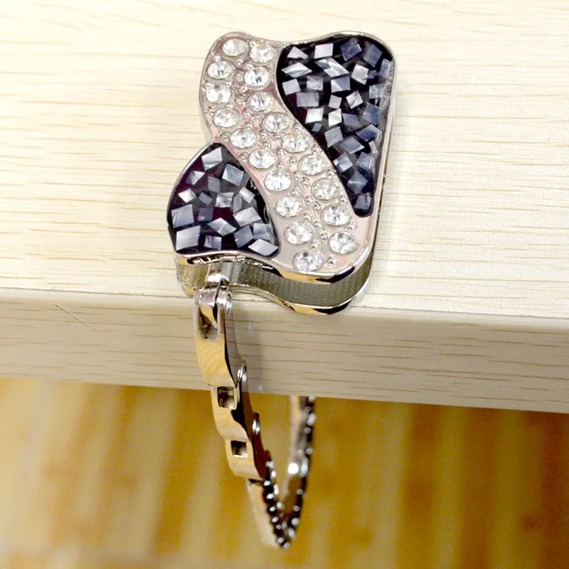 Custom design metal folding zinc alloy woman handbag hook hang for bag