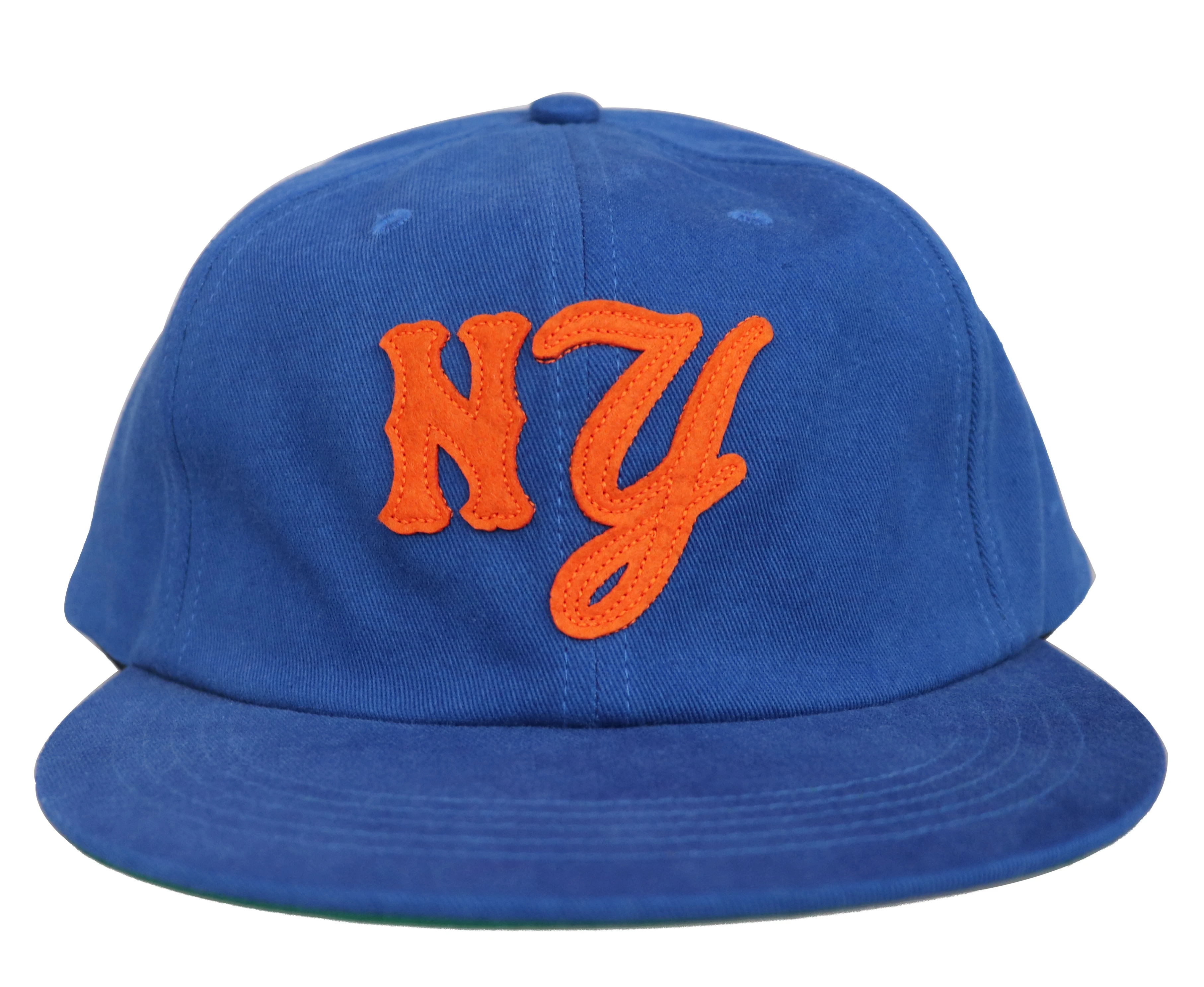 Wholesale royal blue sports snapback hats orange embroidery felt cap wool snapback caps, unstructured wool flat bill cap