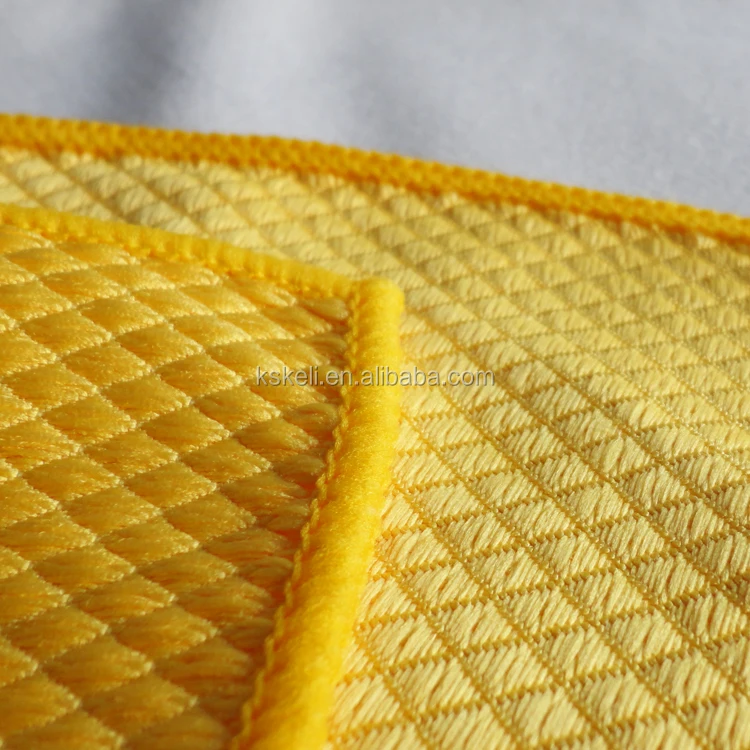 Microfiber Polishing Cleaning Towels Fish Scale Glass Cloth For Window Windshield