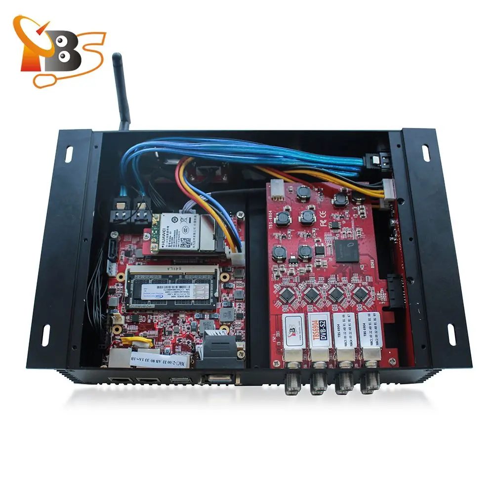 
TBS 2956 DVB to IP Gateway DVB S2 IPTV Gateway streaming server linux All in one Fanless PC 