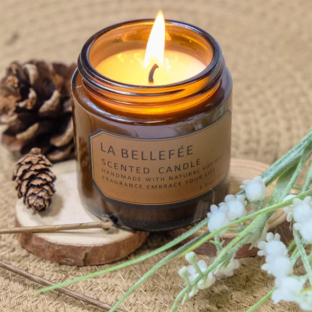 wholesale luxury Vintage candle jar aromatherapy soy  aroma candle scented