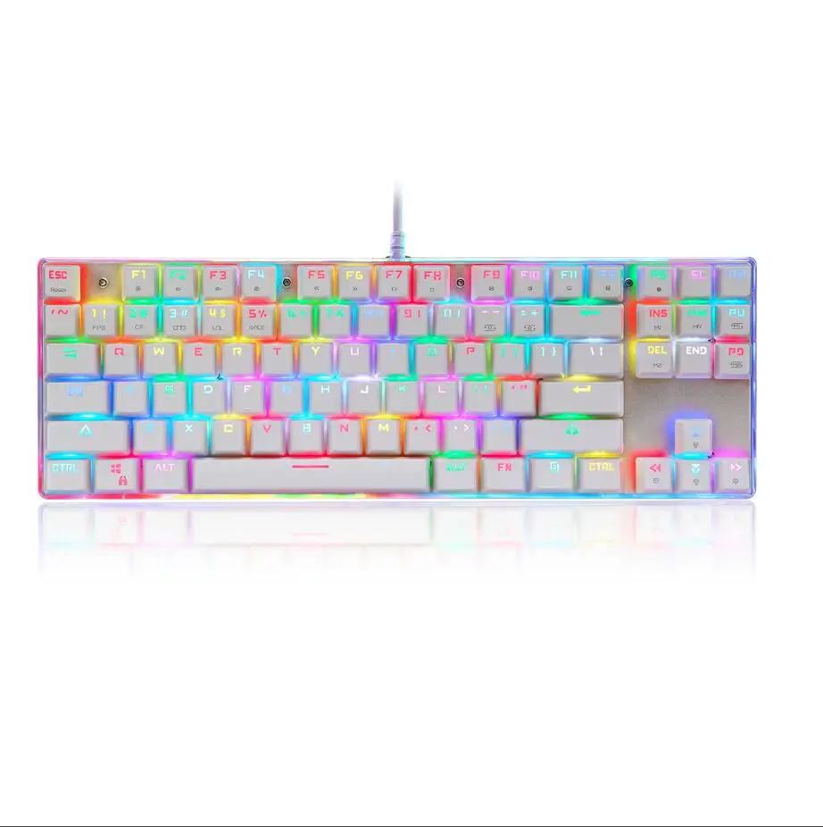  Проводная Механическая игровая клавиатура MOTOSPEED K87S RGB OEM с подсветкой логотипа 87 клавиш для LoL CF
