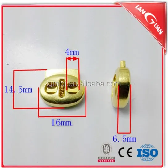 POM Two holes Plastic Spring Stop Toggle Cord Locks End