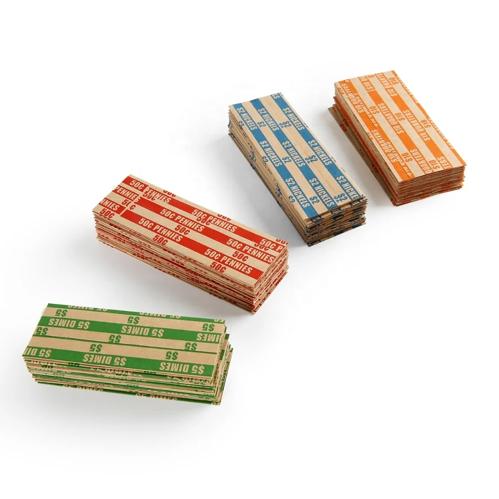 Cheap Penny Nickel Dime Quarter ABA Standards Kraft Paper Coin Wrappers