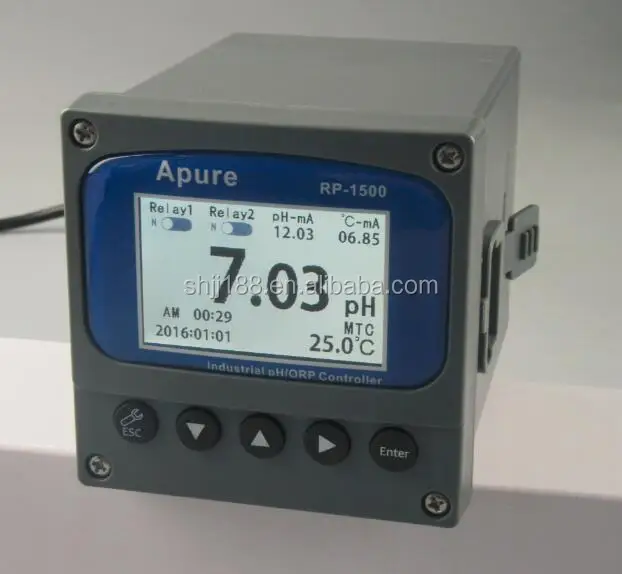 Промышленные онлайн inline 4-20mA и RS485 выход цифровой рН и ОВП контроллер метр