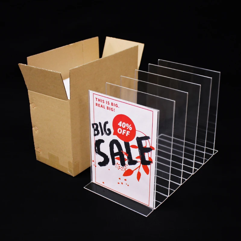 Пользовательские буквы США стандартный размер толщина 2 мм 8 5x11 дюймов акриловая вставка для меню держатель карт 6 упаковок Amazon