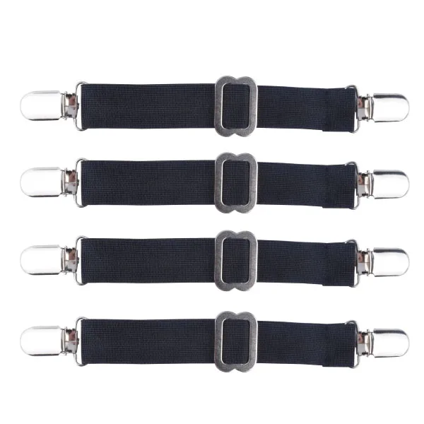 
Fully stocked OEM/0DM accepted adjustable under mattress bed/fitted sheet fastener crisscross bed sheet straps suspenders 