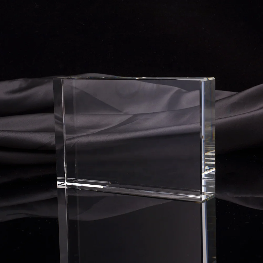 Wholesale 3d Glass Cube K9 Blank Crystal Cube Customizable Logo Clear Crystal Glass Cube