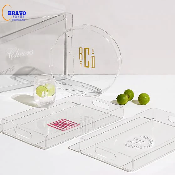 Customise Perspex serving trays  Clear Square Acrylic Tray