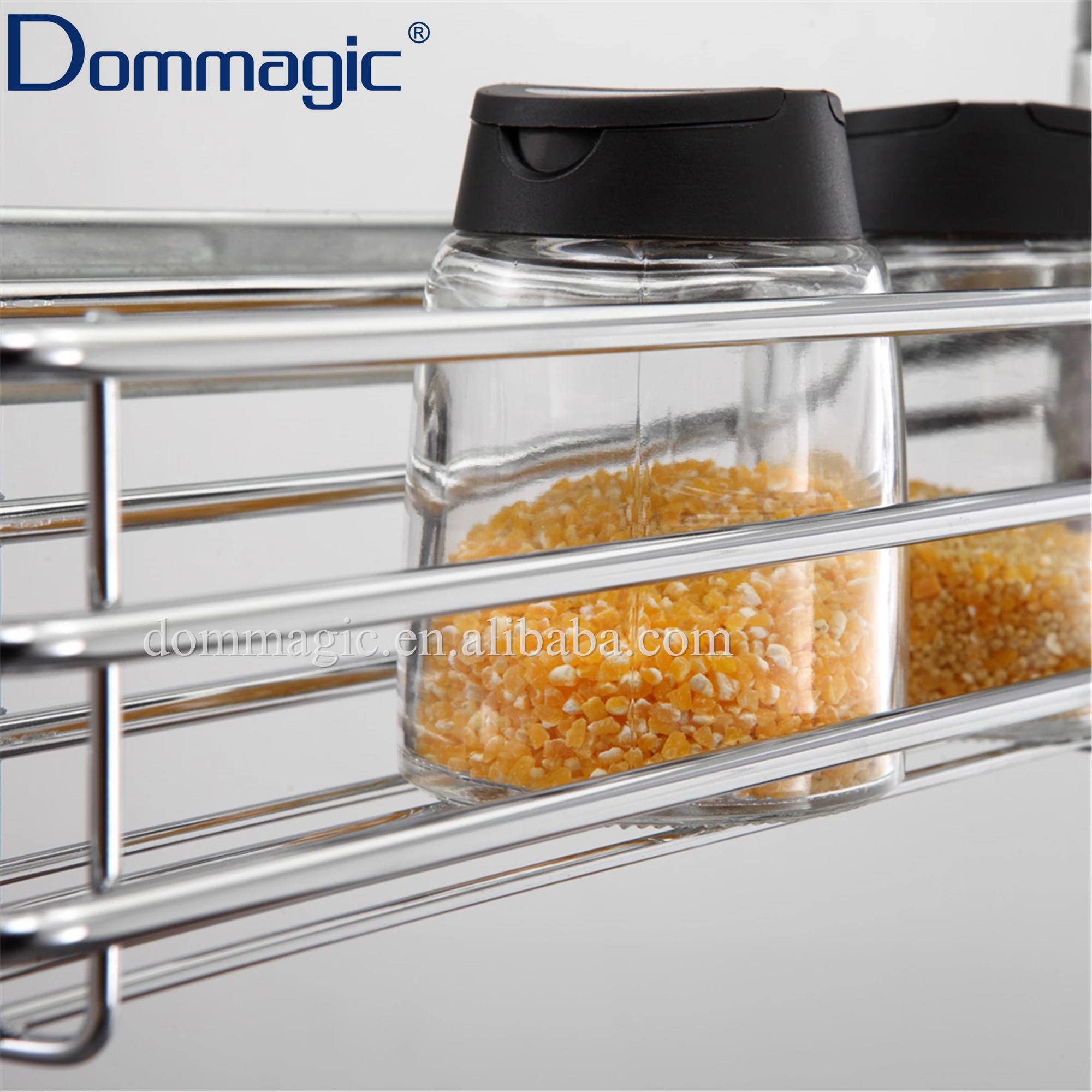 Kitchen Cabinet Side Pull Out Basket for Base Cabinet Storage