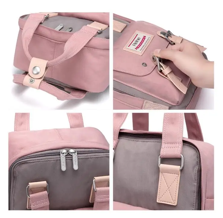 Custom korean cute nylon waterproof women backpack with logo