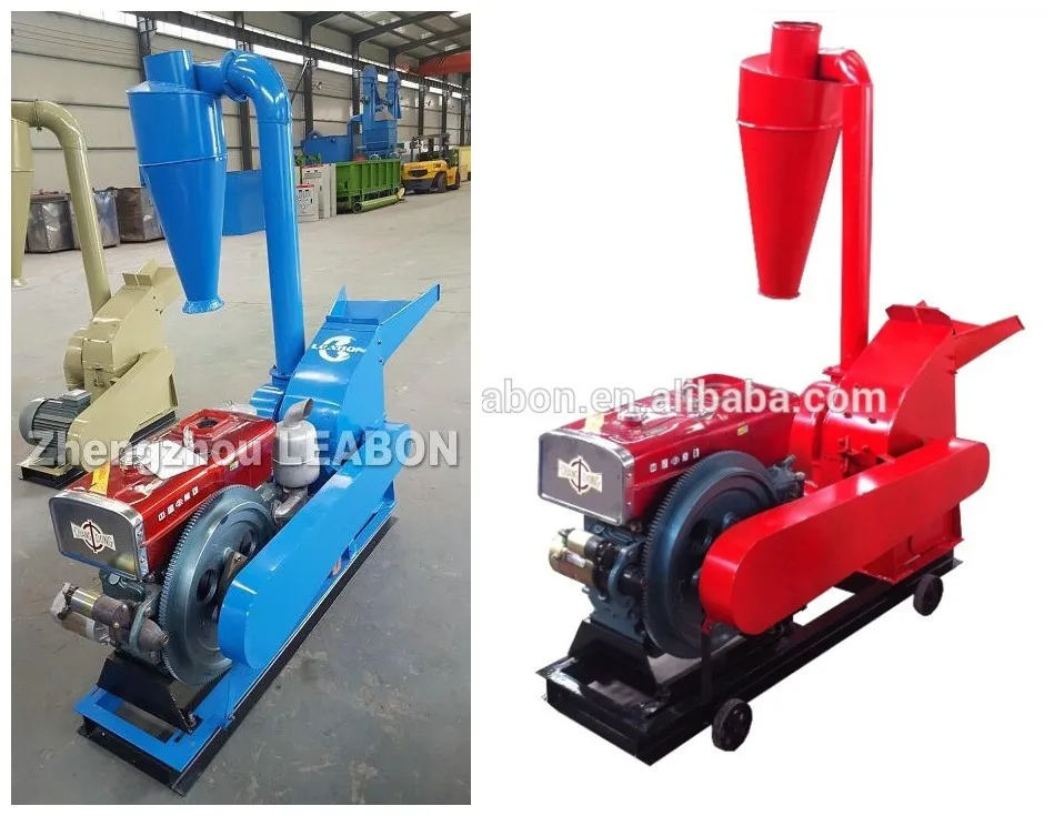 Заводская б/у дробилка древесных опилок дизельная молотковая мельница цена