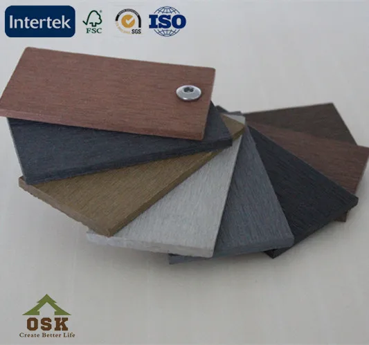 No Cracks Mothproof Wood Plastic Composite WPC Wall Panel 177*31MM