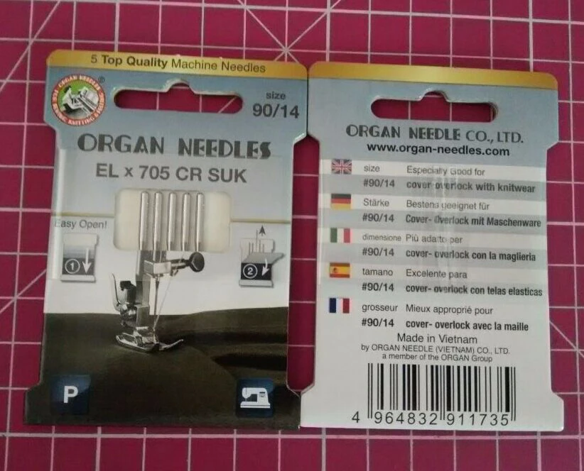  Орган игла ELx705 Сук 705 2022 Средний шариковая хорошо подходит для COVER-OVERLOCK с