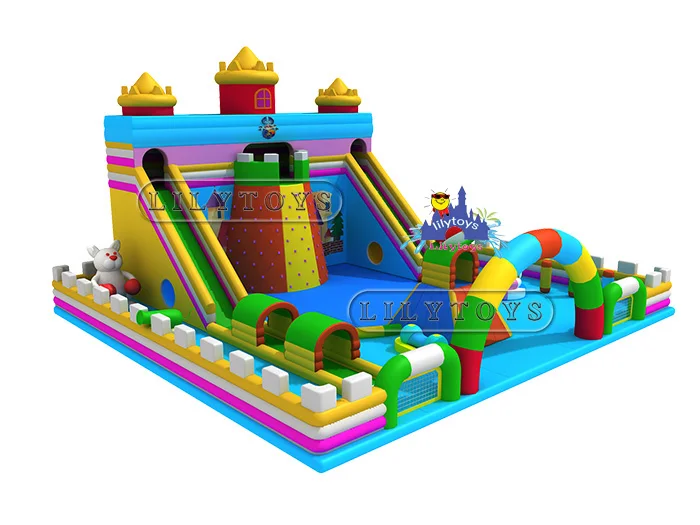 Lilytoys новый дизайн надувной парк развлечений город надувная игровая площадка оборудование для продажи
