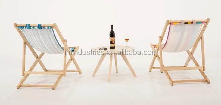 2018 Colorful Wooden Folding  Deck Beach Sand Chair