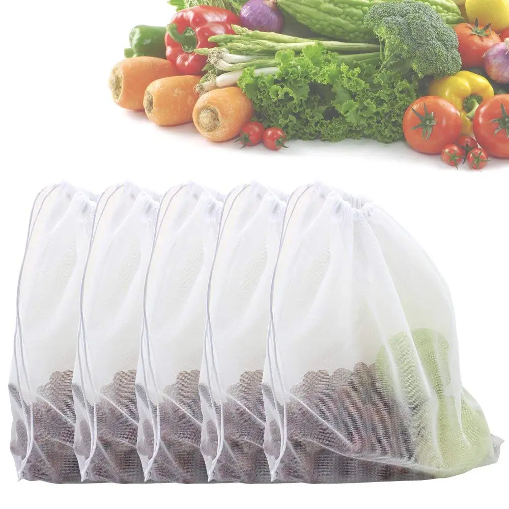 Multipurpose mesh nylon bags, reusable nylon mesh bag for fruit & vegetables