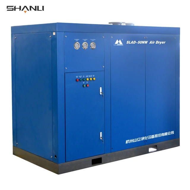 Compressor freeze air-cooled refrigerated compressed air dryer for power plant textile medical with R134A and R407C refrigerant