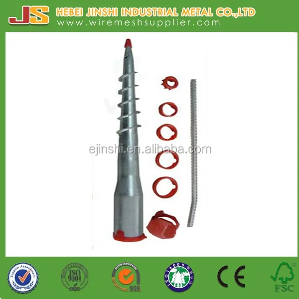 Горячая окунутая гальванизированная винт заземления якорь