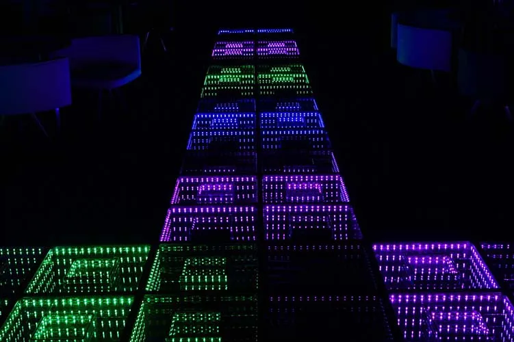 discount Professional Effect Tempered Glass LED Used Portable Dance Floors make in China