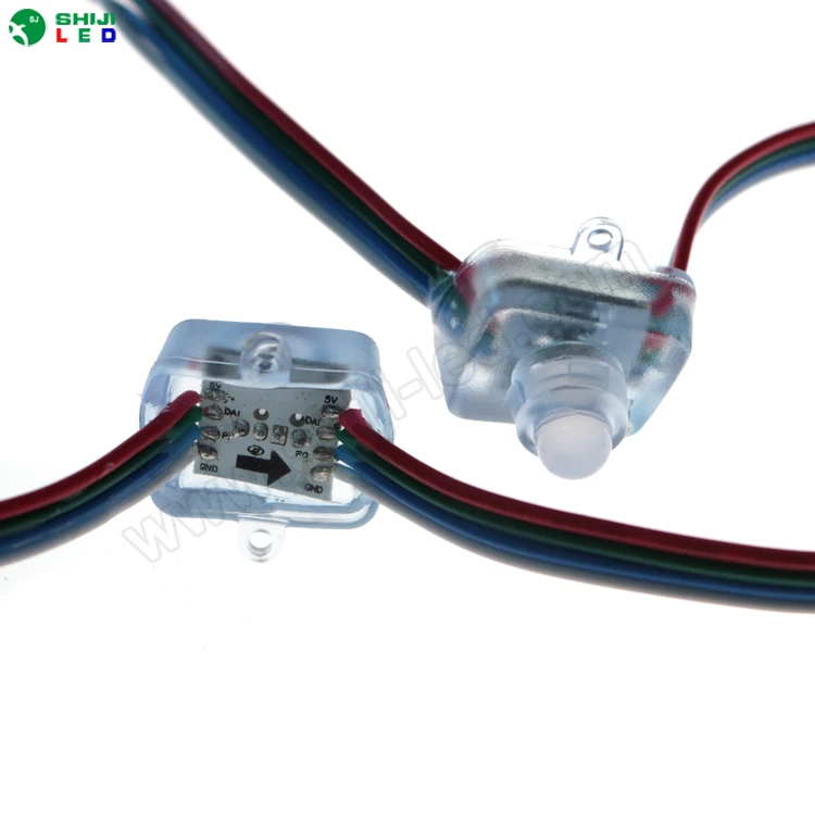 DMX flat F8 RGB led pixel light 50pcs/ string led for sign addressable 2811/dmx/2818