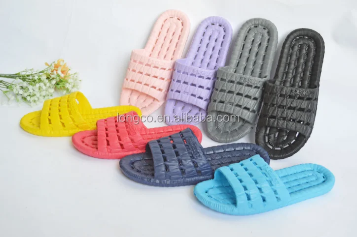 cheap wholesale new design pink pvc blowing bath slippers