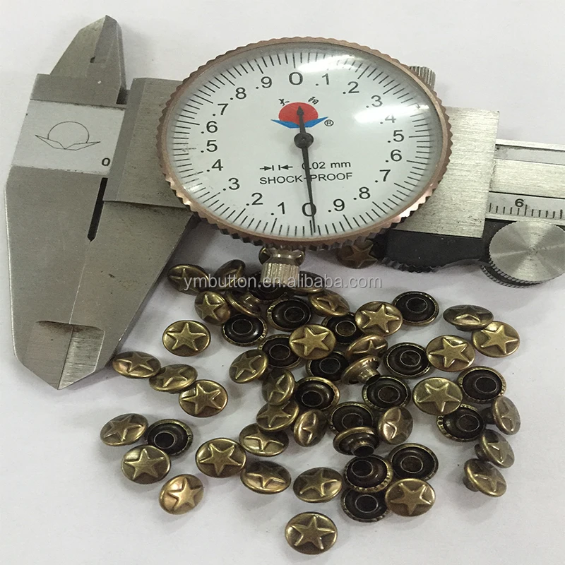 Metal Brass Star Shaped Rivets For Shoes