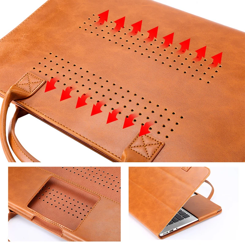 Amazon Bestseller PU Leather Case For MacBook Pro Portable Bags For laptop bag
