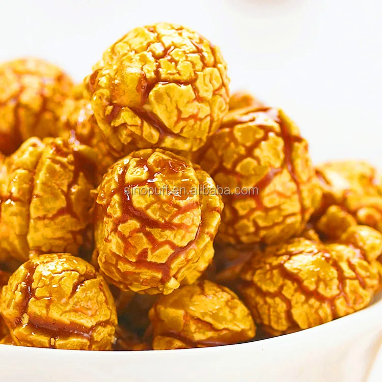 Industrial Hot Air Popping Caramelizer Chocolate Coating Multi Flavored Popcorn Pop Corn Production Line