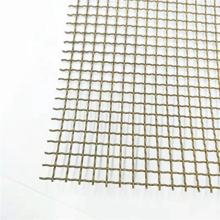 Electromagnetic shield 4 5 6 8 10 mesh red copper/brass /phosphor bronze crimped wire mesh