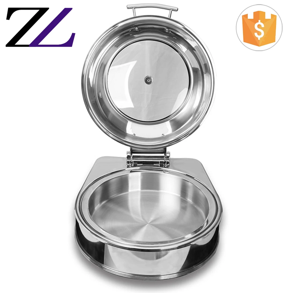 5 star hotel kitchen equipment buffet induction cooker with GN pan luxury glass lid chafing dish price in dubai