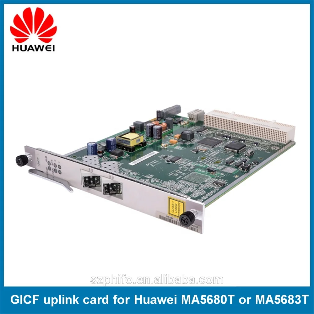 Оригинальная карта Huawei GICF модель 10G uplink OLT для включая 2 модуля