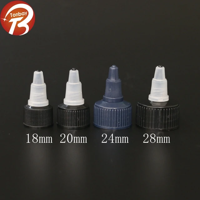 18mm 20mm 24mm 28mm push pull cap plastic twist off cap