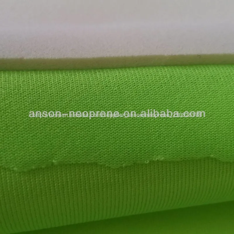 Anson brand lightweight neoprene clothing material, neoprene laminated polyester fabric microfiber plate