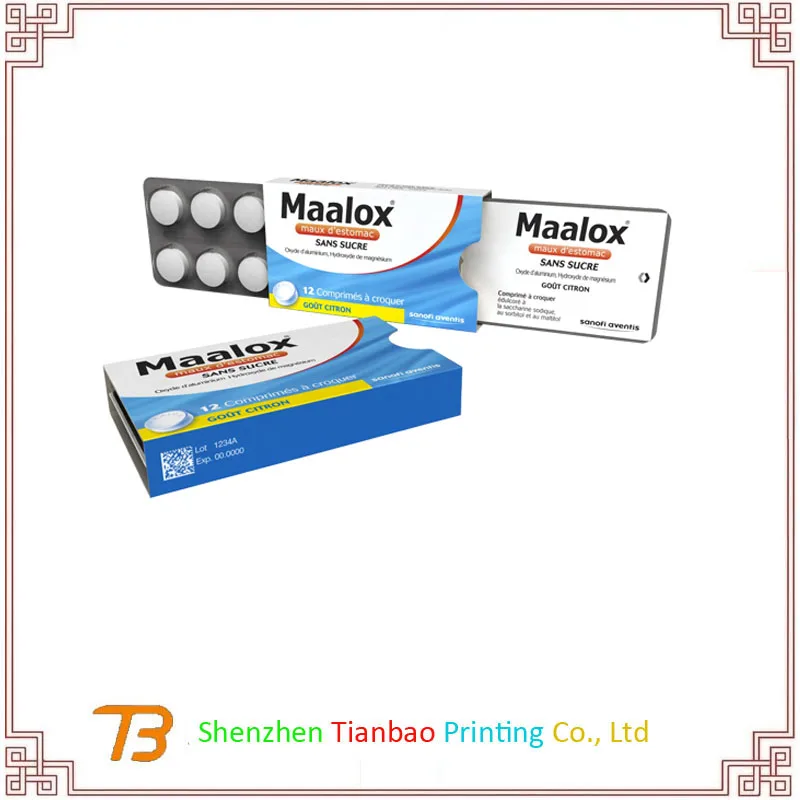 Factory cheap accept customized medicine pharmaceutical box packaging