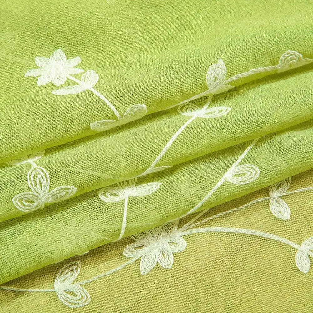 Turkish embroidered organza lace sheer  curtain embroidery fabric