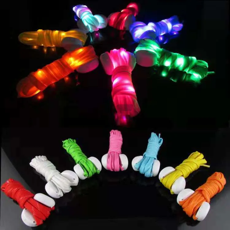 LED Nylon Shoelaces Light Up Glow in the Dark for Party Dancing Skating
