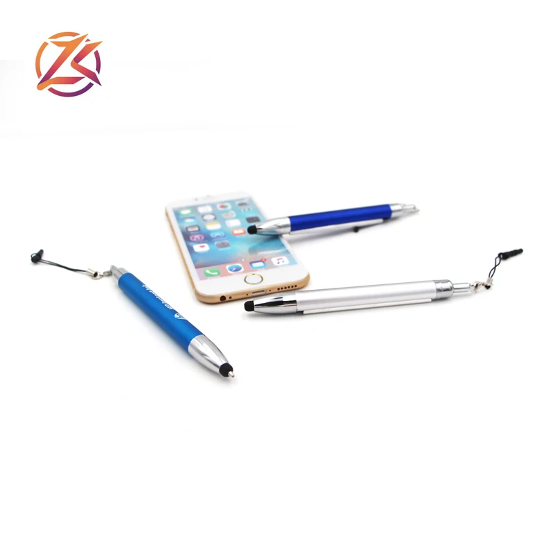 promotional mini custom roll out banner stylus ball pen calendar pen with iphone plug