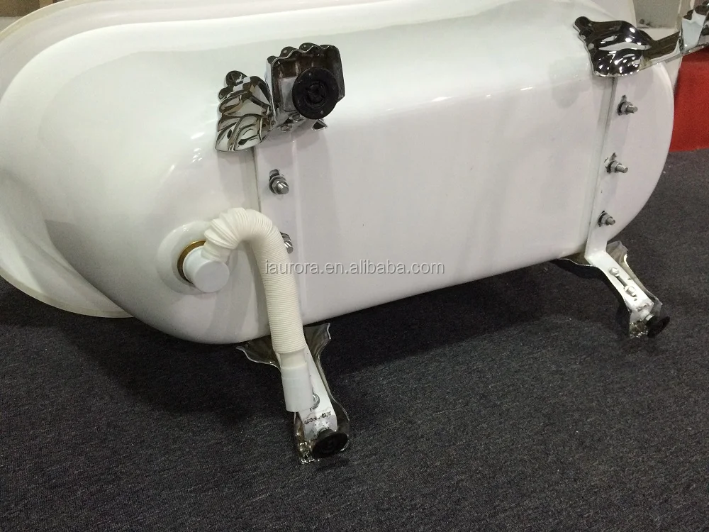 wholesale hot tubs antique tin Claw foot bathtubs with pink color