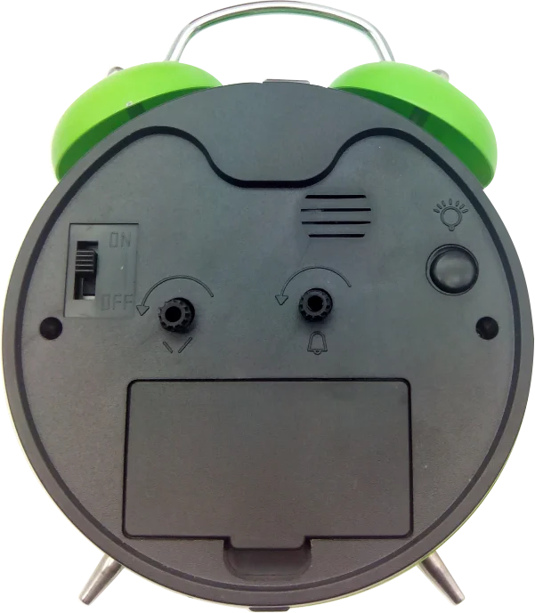 iMSH TB11501 Quartz analog clocks metal twin bell alarm clock wecker despertador desktop bedside bell custom alarm clock