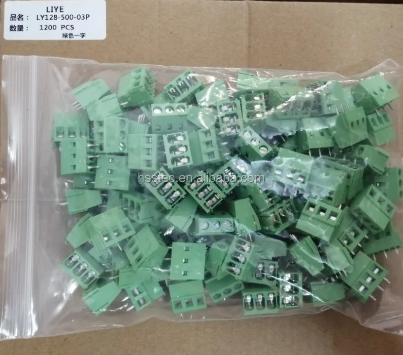 
3P Straight Screw Terminal Block Connector 300V 15A 5mm 5.0mm Pitch 3 Pin 