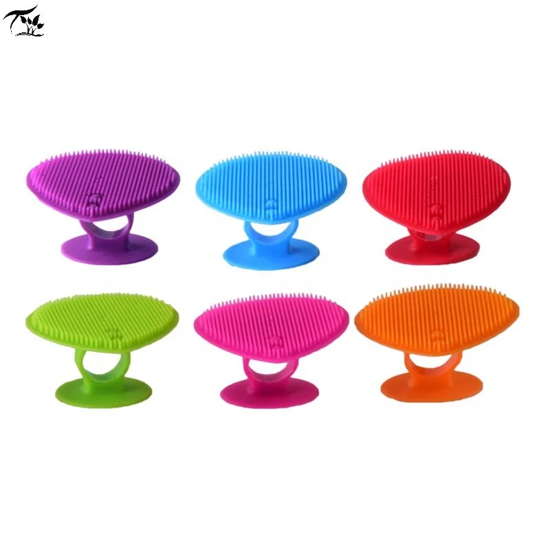 Thcker Silicone Facial Cleansing Pads Silicone Face Exfoliator Brush with Wash Scrubber