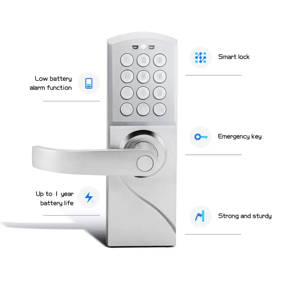 USA Electric Security Smart Front Door Lock,Digital Password Home Smart Lock,Smart Keyless Lock RD-J
